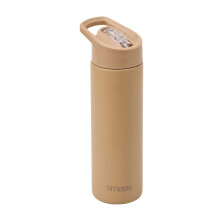 Smash Stainless Steel Water Bottle with Flip Top Lid and Straw - Biscuit 750ml