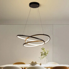 Triple-Ring LED Pendant Lamp, 64cm Dimmable Pendant Light with Remote Control for Kitchen Island & High Ceilings
