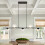 5-Light 114cm Kitchen Island Linear Pendant, Modern Minimalist Adjustable Height Pendant Light 1