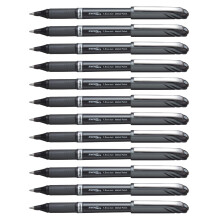 Pentel 1.0 mm Energel Plus Gel Rollerball Pen - Black 12pcs