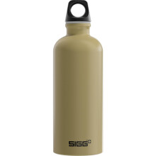 Sigg - Aluminium Water Bottle - Traveller Caramel Sand - Swiss Made - Climate Partner Certified - Suitable for Carbonated Drinks - Leak-Proof - Light