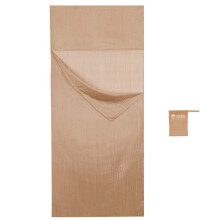 Vagabag- Luxury Silk Sleeping Bag Liner - 100% Natural Silk Travel Sheet - Anti Mosquito, Anti Bugs - Compact and Ultra lightweight (Cinnamon brown,