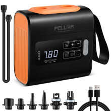 PELLOR 22PSI Electric SUP Pump, Rechargeable Paddle Board Pump, Dual-Stage Inflation and Deflation, Automatic Shut-Off, Portable Electric Pump,