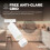 Ledvion - Track Lighting, 2m, 1-Phase, Without GU10 Light Source, White, 6 Spotlights, Ceiling Lights, gu10 led Bulbs, Kitchen Lights Ceiling, 5