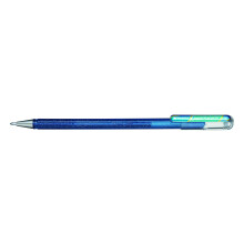 Pentel K110 Hybrid DualMetallic Gel Rollerball, 1.0mm Tip, Blue/Metallic Green (Pack of 12)