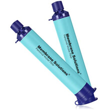 Membrane Solutions Water Filter Straw, 0.1 Micron Personal Water Filter Survival Portable Gear, Water Filtration System for Camping, Hiking, Travel,