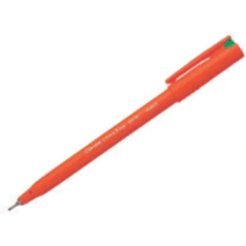 Pentel S570-D Ultra Fine Pen, 0.6 Mm - Pack Of 12 Green