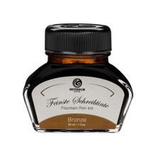 Octopus Fluids Fountain pen ink in ink glass,Writing ink for fountain pen, Fountain pen ink in Bronze 30ml, inkpot, Calligraphy Ink