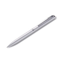 Pentel BL2007 EnerGel Philography Rollerball, 0.7mm Tip, Silver Metal Barrel, Black Ink (Single Pen)