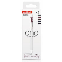 Uni-Ball Rollerball Gel Ink One 0.7 mm Case 5 Colours ORGANIC