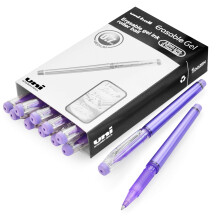uni-ball UF-222-07 Erasable Rollerball Gel Pens. Premium 0.7mm Ballpoint Tip for Super Smooth Writing, Drawing & Colouring.. Pack of 12