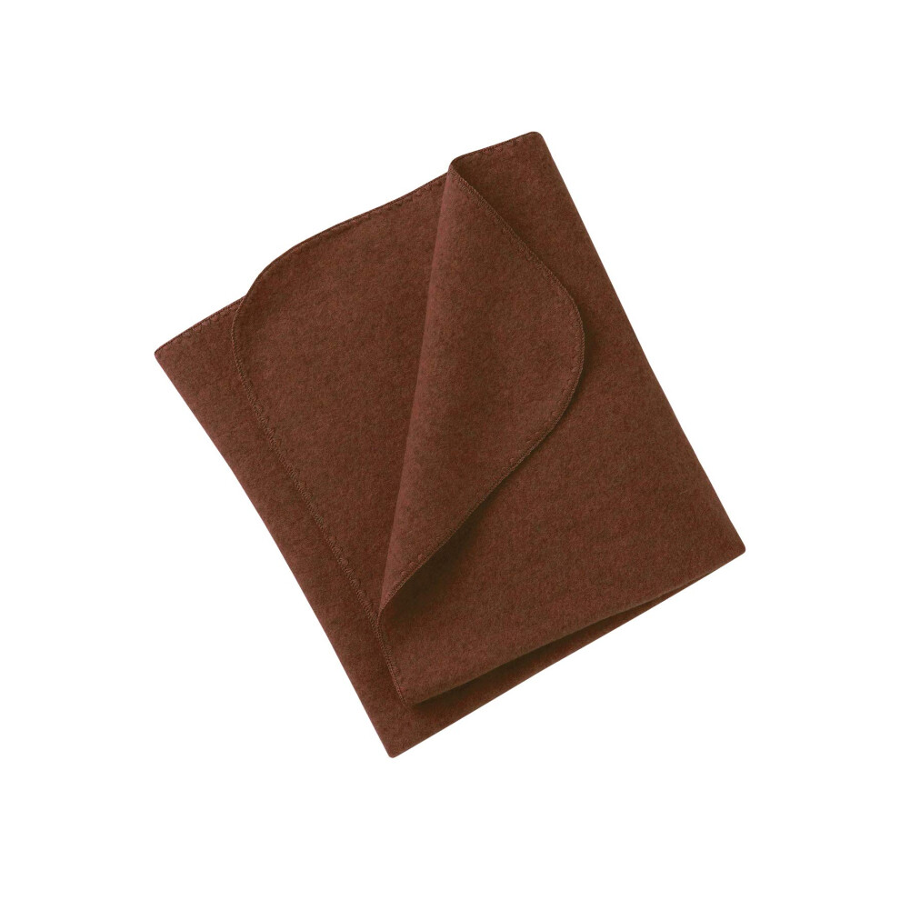 Natural, Baby Fleece Blanket With Shell Edge, 100% Wool (Kbt) (80 X 100 Cm, Cinnamon Melange) Engel