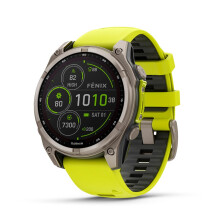 Garmin f?nix? 8 ? 47 mm, Solar, Sapphire, Premium Multisport GPS Smartwatch, Long-Lasting Battery Life, Dive-Rated, Built-in LED Flashlight, Titanium