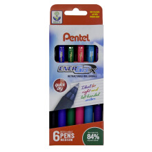Pentel EnerGel X 0.7 mm Tip Pen - Assorted Colours (Pack of 6)