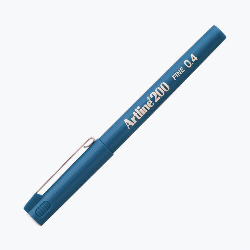 Artline 200 Sky Blue Fineliner Technical Drawing Pens - Pack 12