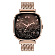 ICE-WATCH - Ice Smart 2.0 Rose-Gold Milanese - Montre connectée carrée Rose-Gold pour Femme avec Bracelet en Acier Inoxydable - 025233 (1.70 Pouces)