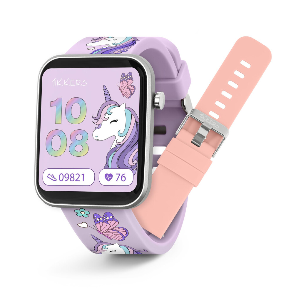 Tikkers Kids Series 13 Unicorn Smart Watch With Fitness Tracker, Alarm Clock, Camera, Gps Connection, Heart Rate Monitor, Step Counter, Touch Screen, 5018479166160