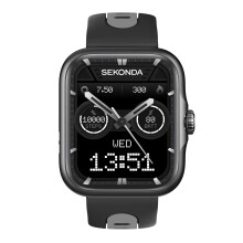 Sekonda 39mm Motion Pro GPS Smart Watch in Black with Black Silicone Strap
