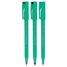 Pentel R50 Ballpoint Pen - 0.4mm - 77% Recycled - Black, Blue, Red - Pack of 3
