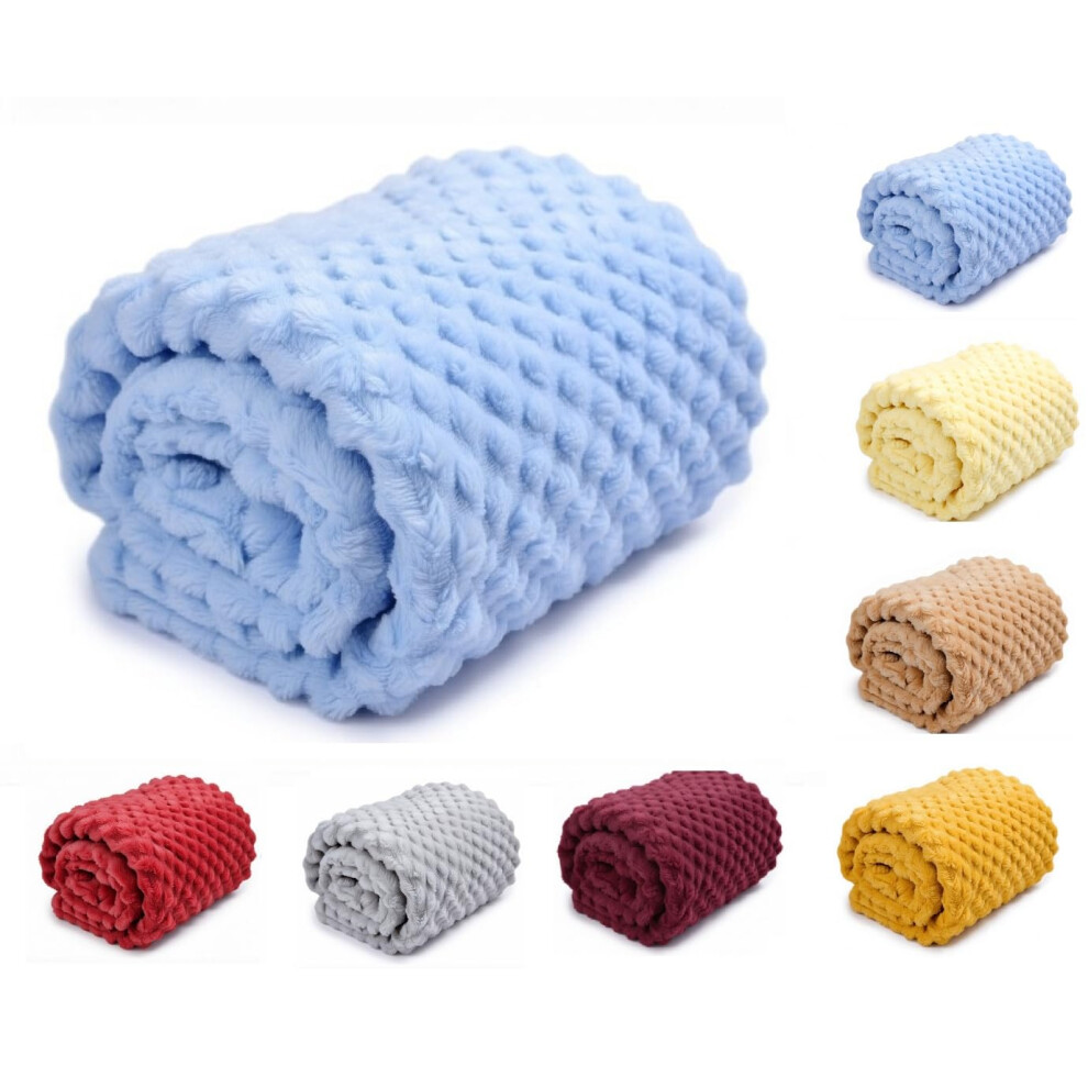 Onlybee Baby Waffle Blanket 75 X 100 Cm ? Soft & Breathable Cellular Cot Blanket ? Lightweight Baby Blanket For Newborns, Prams & Moses Baskets (Baby