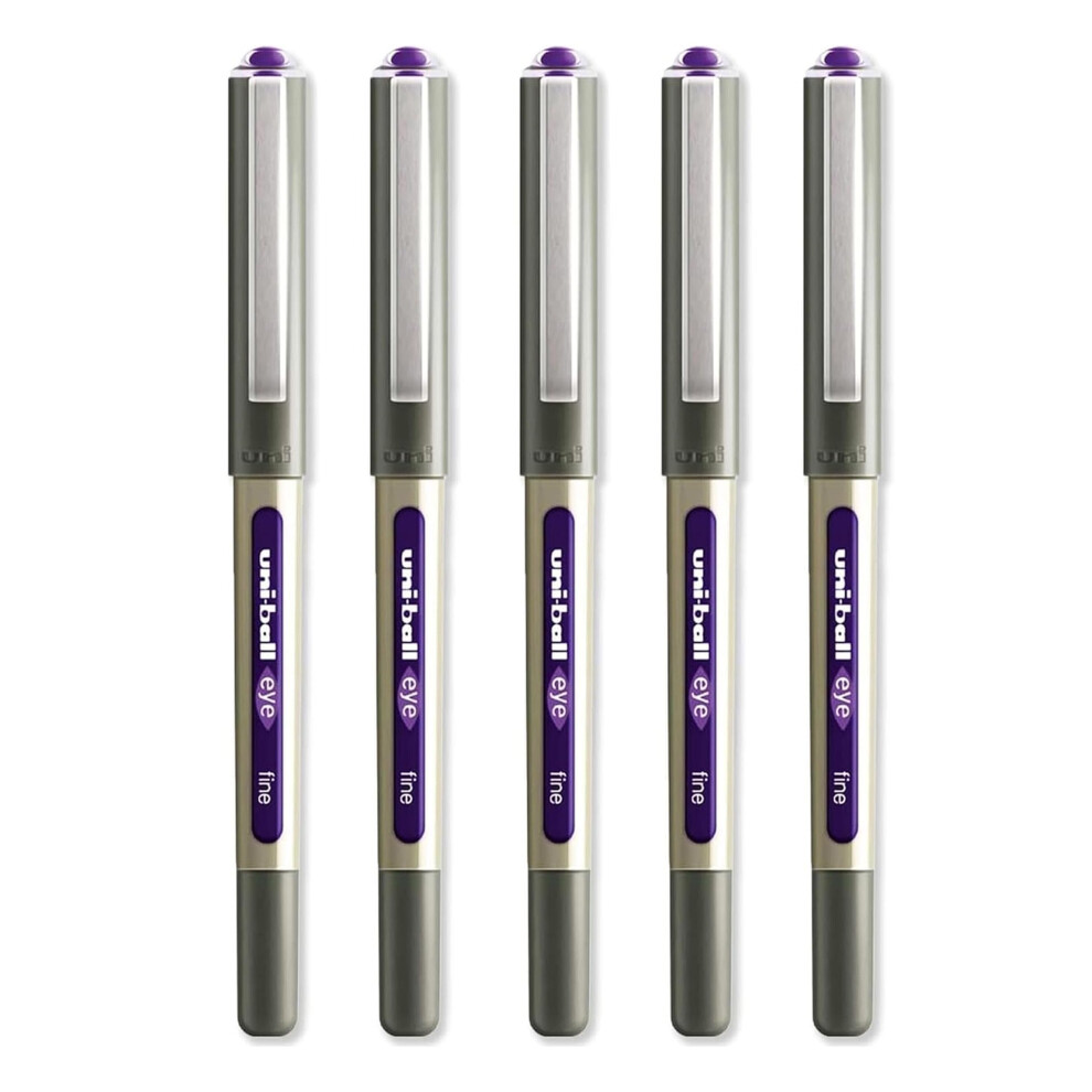 Uni-Ball Eye - Ub-157 Rollerball Pens - 0.7Mm Nib - Violet Ink - Pack Of 5