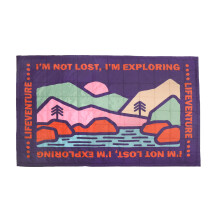 Lifeventure Sundown Fleece Lined Camping Blanket ? Windproof and Water Resistant Warm Thermal Throw for Camping, Road Trips, Van Living and Picnics