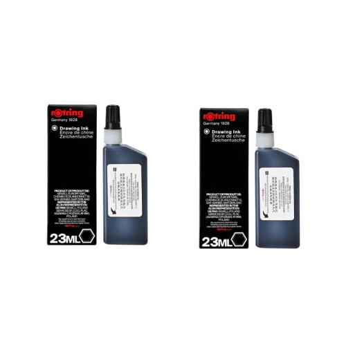rOtring Isograph Bottled Liquid Ink | Black | 2 Count
