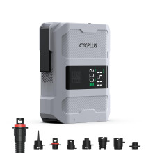 CYCPLUS 20PSI Rechargeable Paddleboard Pump - Intelligent Fast Dual-Stage Inflation, Deflation Function, Auto-Off &Dual LED Display, Suitable for