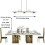 5-Light 114cm Kitchen Island Linear Pendant, Modern Minimalist Adjustable Height Pendant Light 2