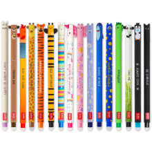 LEGAMI - Set of 16 Erasable Gel Pens with Thermosensitive Erase Ink, Range of ink colours & barrel designs, 0.7mm Tip, Animal Designs