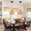 Boho Farmhouse Rattan Pendant, Adjustable Woven Globe Ceiling Lamp 8