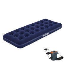 Bestway Single Size Air Bed Inflatable Outdoor, Indoor Airbed for Camping, Air Mattress, Blue