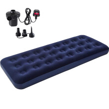 KARAN KING Comfort Series: AIRBED with PUMP | Plush Inflatable Mattress for Ultimate Sleep Experience | Rapid Inflation Technology | Waterproof and
