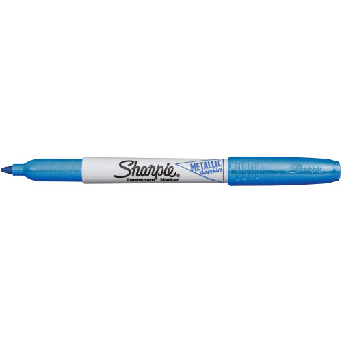 Sharpie Sharpie Metallic Permanent Markers | Fine Point | Sapphire Metallic | 12 Count 2