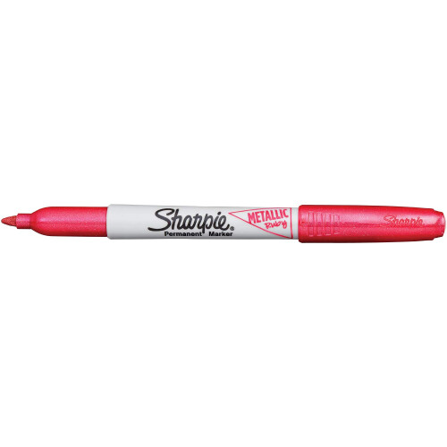 Sharpie Sharpie Metallic Permanent Markers | Fine Point | Ruby Metallic | 12 Count 2