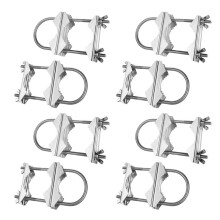 4X Dubbele Antenne Mast Klem V Kaak Blok met U Bouten Zware Anti-Roest Mast Naar Mast Beugel Kit voor TV, CB, Ham