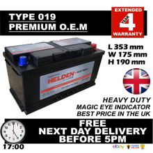 BMW 5 Series E39 525D 530D 12V CAR BATTERY 100AH/C100 UK 019 O.E.M. EQ 24HR DEL*