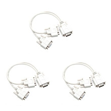 3X NEW 1 PC to 2 MONITORS SPLITTER CABLE for VGA VIDEO