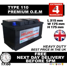 110 85Ah Ford Transit 2.2 TDCi 2006 S5 Car Battery Type UK 70AH(C20) 85AH(C100)