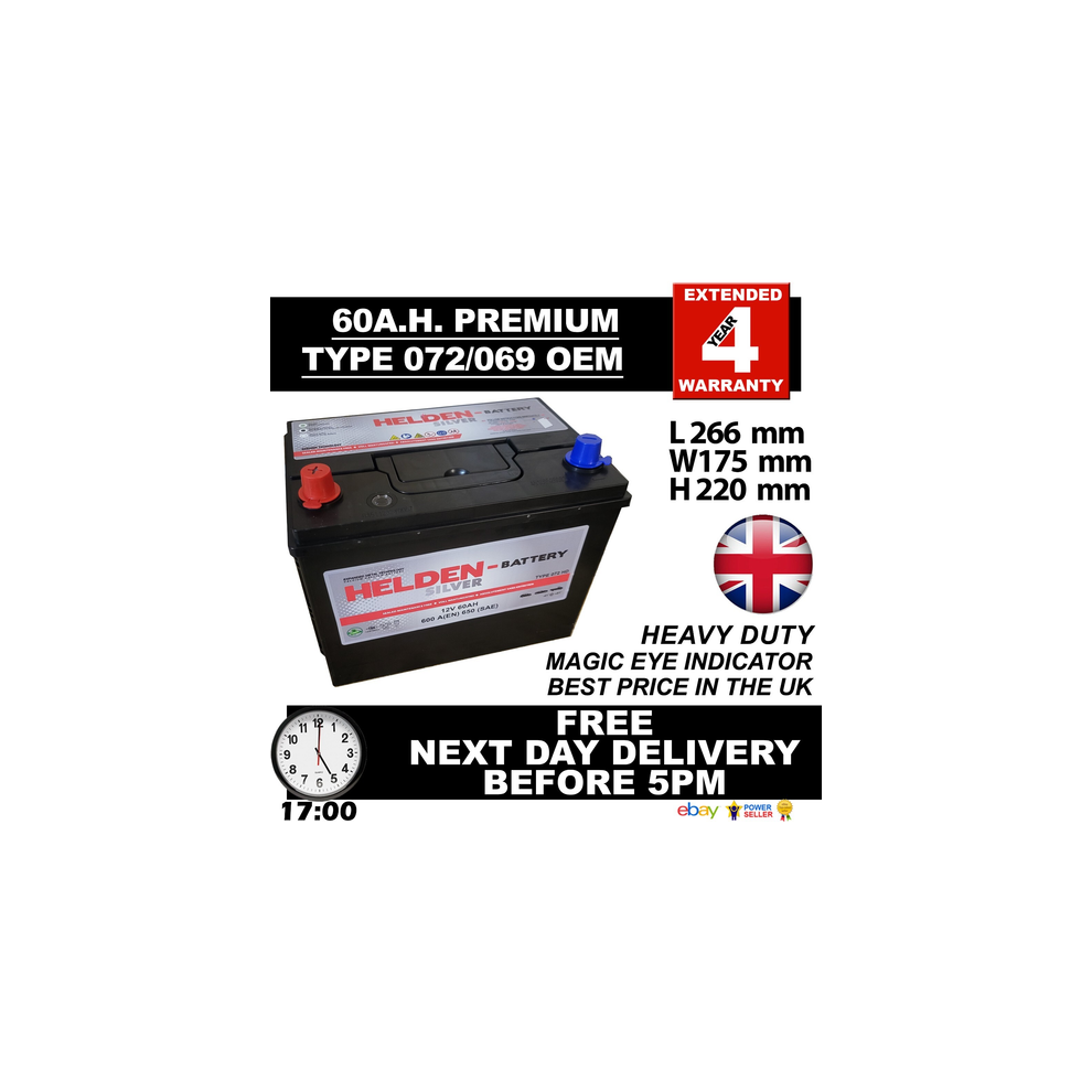 Bosch S4009 Eq. Car Battery 12V Sealed Calcium 4 Yr Warranty Type 072
