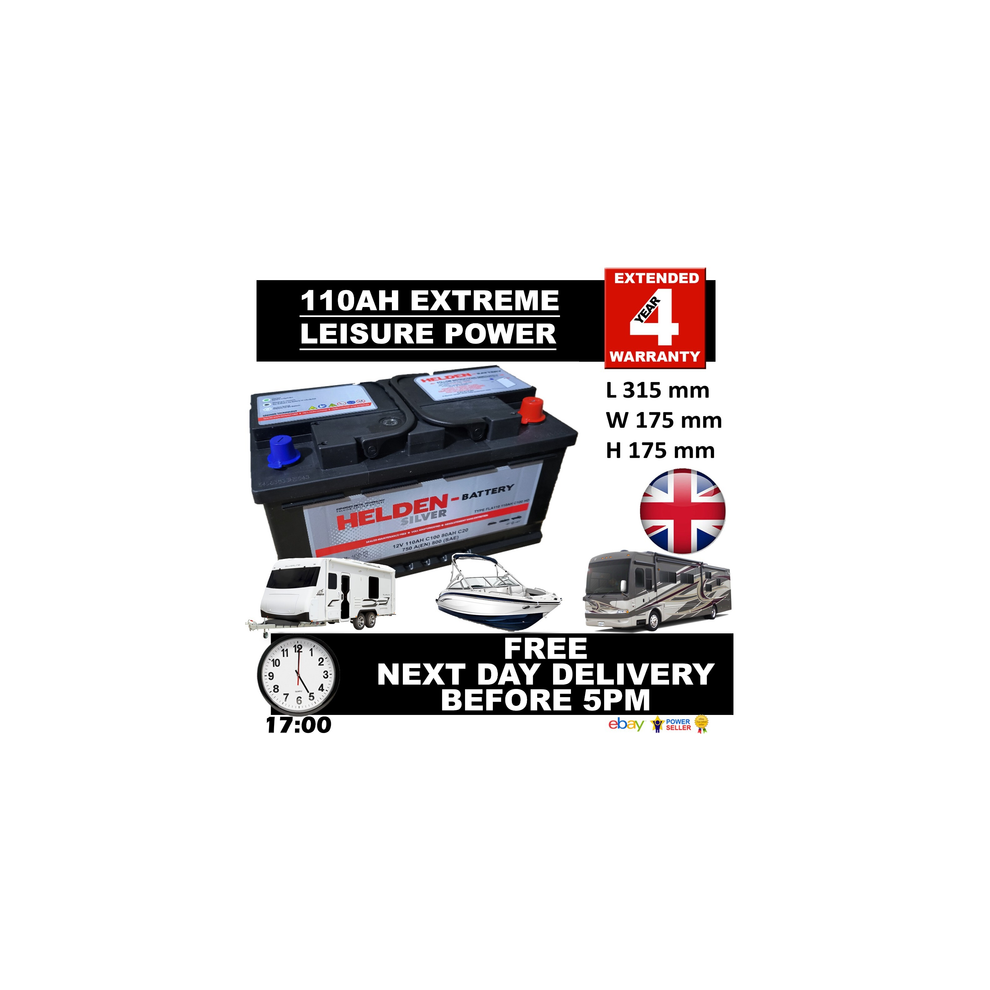 Leisure 110Ah Battery 12V 110Ah 105 Battery For Motorhome / Caravan / Campervan