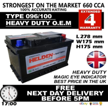 FORD TRANSIT DIESEL CAR BATTERY 096 100 12V HEAVY DUTY SEALED 2.0 2.4 TD TDCI ÂÂ