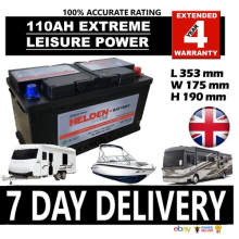 12V 110AH LEISURE BATTERY HEAVY DUTY LOW HEIGHT (110 AH AMP)100% ACCURATE RATING