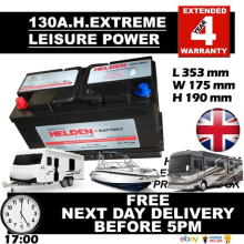 12V 130AH 130 AH Leisure Battery DEEP CYCLE for Motorhome / Caravan / CampervanÂ