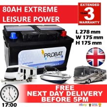 Leisure Battery 80AH 80 85 90 AH 12V DEEP CYCLE Motorhome / Caravan / Campervan