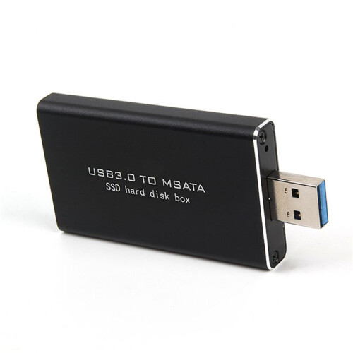 2X MSATA to USB USB 3.0 to MSATA SSD Enclosure USB3.0 to MSATA Case Hard Disk Adapter M2 SSD External HDD Box HDD Case