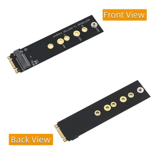 2X Ny Version M.2 (NGFF) Key B+M to Key M Adapter för PCI-E Bus SSD Stöder 2242/2260/2280 Typ M.2 Key M SSD Dimension 2