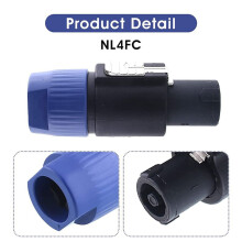 20 Pieces NL4FC Speaker Cables Speakon Cable Connector 4-Pin Speaker Plugs with Twist Lock Waterproof for Cables