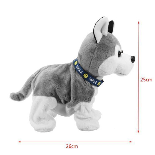 Cachorro robô de pelúcia eletrônico interativo com som e sensor de toque, late e anda, presente para crianças e bebês, aniversário. 1