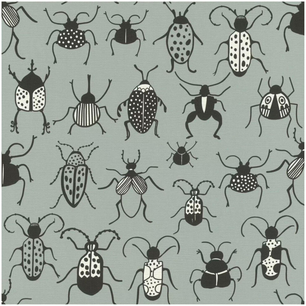 Rasch Claas Bugs Life Sage Wallpaper Paste The Wall Non Woven Extra Washable 4000441552973